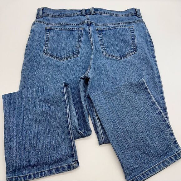 Gloria Vanderbilt Medium Wash Straight Leg High Rise Mom Denim Jeans-Size W34 - Picture 3 of 11